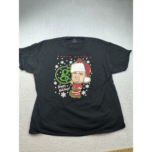 Garth Brooks Happy Holidays Christmas Music Black Tee - Size Men's 3XL